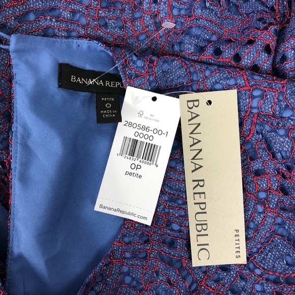 Banana Republic Eyelet Lace Asymmetrical Dress 0P - Picture 5 of 6